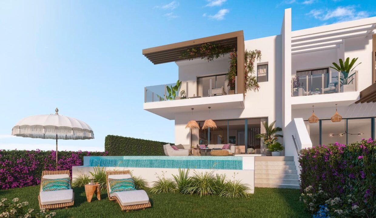 Fachada-jardin-Soleia-Living-Exxacon-viviendas-de-obra-nueva-en-Mijas-Costa-del-Sol