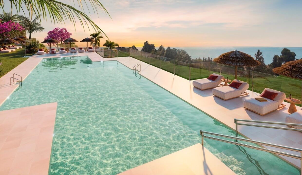 Piscina-grande-Soleia-Living-Exxacon-viviendas-de-obra-nueva-en-Mijas-Costa-del-Sol